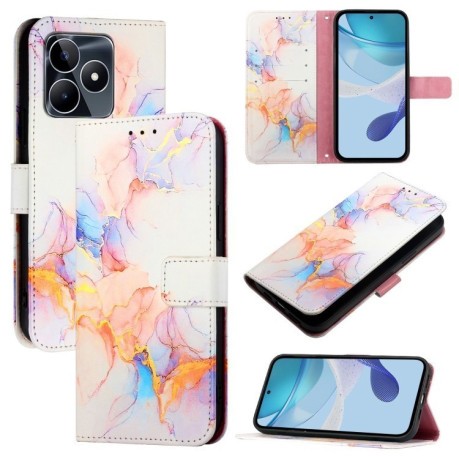 Чохол-книжка PT003 Marble Pattern на Realme Note 50 4G / Realme C51 4G Global - Marble White