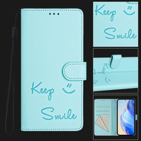Чехол-книжка Embossing Stripe RFID для Realme GT 7 Pro 5G Global - зеленый