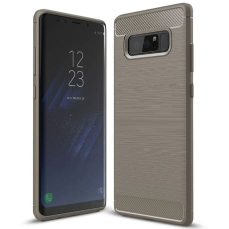 Протиударний чохол Samsung Galaxy Note 8 Carbon Fiber TPU Brushed Texture сірий