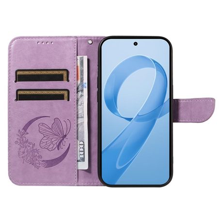 Чохол-книжка Swallowtail Butterfly Embossed Leather для Xiaomi Redmi K90/Poco F8 Pro — фіолетовий