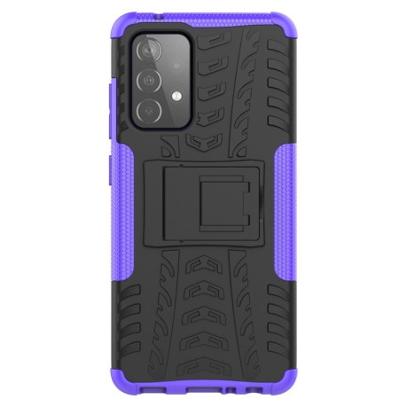 Противоударный чехол Tire Texture на Samsung Galaxy A52/A52s - фиолетовый