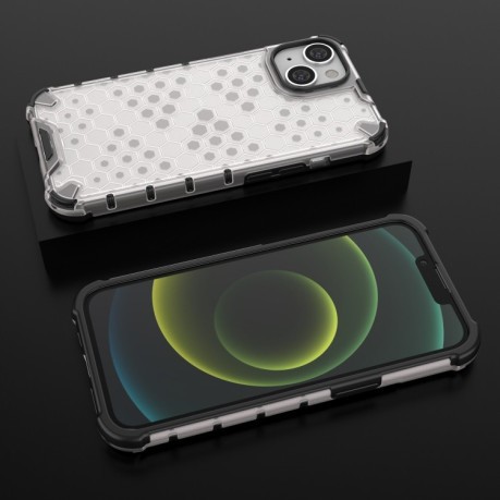 Протиударний чохол Honeycomb with Neck Lanyard для iPhone 15 Pro - білий
