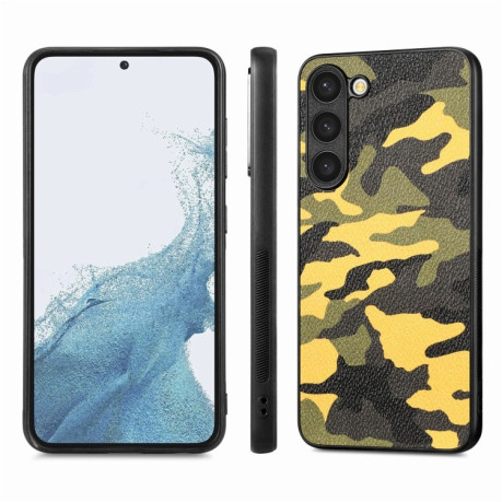Противоударный чехол Camouflage для Samsung Galaxy S23 5G - желтый