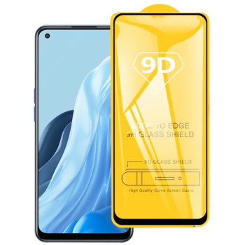Защитное стекло 9D Full Glue Full Screen на OPPO Reno7 / Reno7  5G / Reno7 5G / Reno7 Lite / Reno8 Lite / F21 Pro 5G / Reno8 4G / F21s Pro 5G / Reno8 - черное