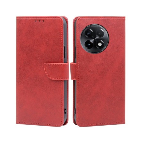 Чохол-книжка Calf Texture Buckle для OnePlus 11R / Ace 2 - червоний