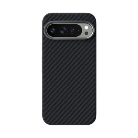 Карбоновый чехол ABEEL C Carbon Fiber Series фактура 6D Micro Relief с MagSafe на Google Pixel 10 Pro XL - черный