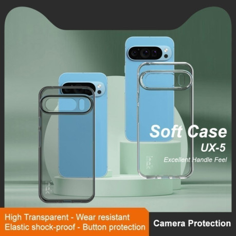 Протиударний чохол IMAK UX-5 Series для Google Pixel 9 Pro XL - Transparent Black