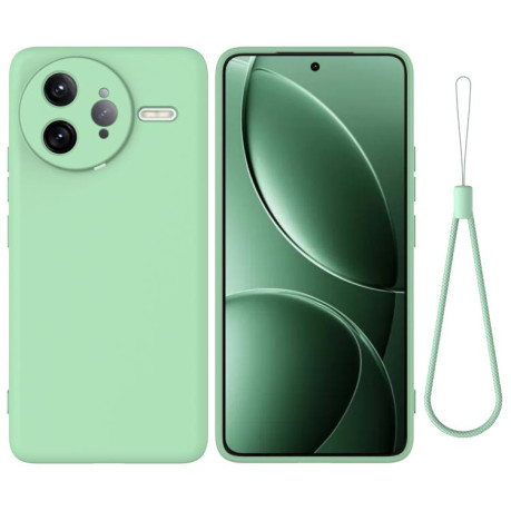 Силиконовый чехол Solid Color Liquid Silicone на Xiaomi Poco F7 Ultra - зеленый
