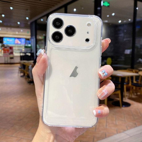 Противоударный чехол Space TPU Shockproof  для iPhone 17 Pro Max - прозрачный