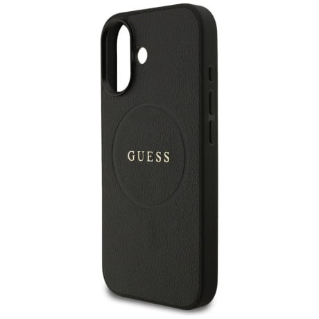 Оригінальний чохол Guess Grained Ring з MagSafe на iPhone 17 - black