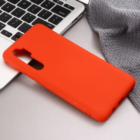 Чохол Solid Color Liquid Silicone на Xiaomi Mi Note 10 Lite - червоний