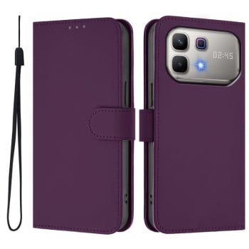 Чехол-книжка с мягким покрытием (Skin Feel) со шнурком для Infinix Note 60 5G / Note 60 Pro 5G — фиолетовый