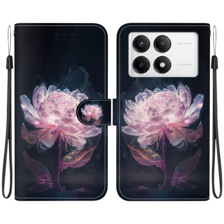 Чохол-книжка Colored Drawing Series на Xiaomi Poco F6 Pro - Peony