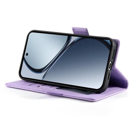 Чохол-книжка Side Buckle Magnetic Frosted Leather на Realme C75 / Realme 14x - фіолетовий