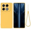 Силиконовый чехол Solid Color Liquid Silicone на Infinix GT 20 Pro - желтый