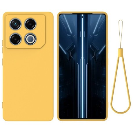 Силиконовый чехол Solid Color Liquid Silicone на Infinix GT 20 Pro - желтый