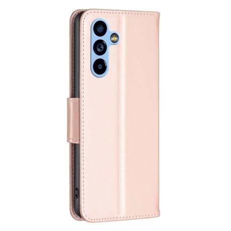 Чехол-книжка Butterflies Pattern для Samsung Galaxy A54 5G - розовое золото