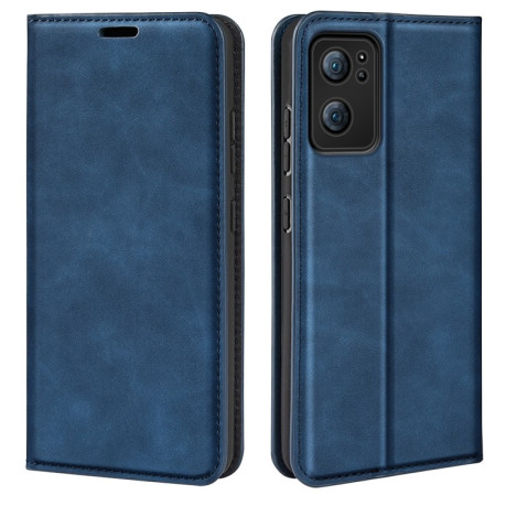 Чохол-книжка Retro Skin Feel Business Magnetic на OPPO Reno7 5G - синій