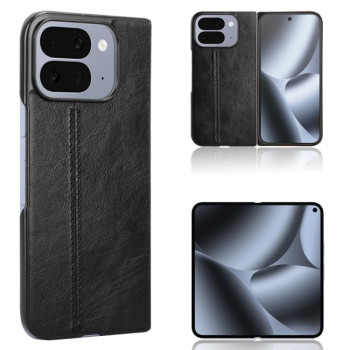 Чехол с прострочкой Sewing Cow Pattern на Google Pixel 10 Pro Fold — черный
