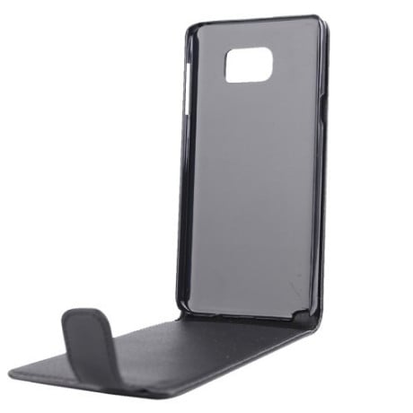 Кожаный Флип Чехол Чехол Nappa Texture Black для Samsung Galaxy Note 5 / N920