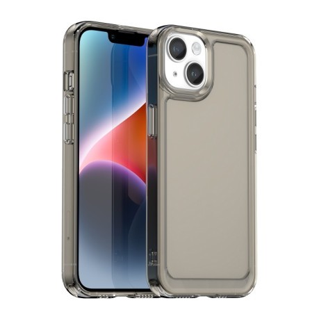 Протиударний чохол Candy Series для iPhone 15 -прозоро-сірий
