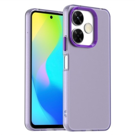 Противоударный чехол Candy Series для Xiaomi Poco M6 4G - фиолетовый