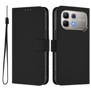 Чохол-книжка з м'яким покриттям (Skin Feel) з шнурком для Infinix Note 60 5G / Note 60 Pro 5G — чорний