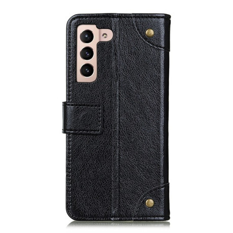 Чохол-книжка Copper Buckle Nappa Texture Samsung Galaxy S22 5G - чорний