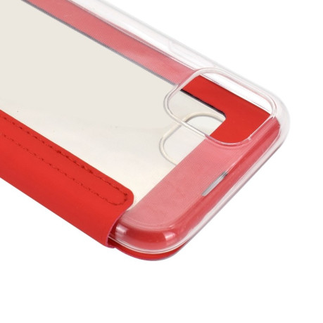 Чехол-книжка Solid Color Plain  Mirror на iPhone 11 - красный
