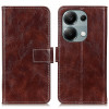 Чохол-книжка Magnetic Retro Crazy Horse Texture на Xiaomi Redmi Note 13 4G - коричневий