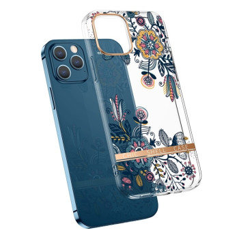 Противоударный чехол Electroplating Flower Pattern для iPhone 14 Pro  - Po-phase Flowers