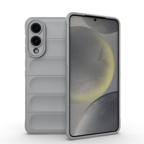 Силиконовый чехол Magic Flannel для Samsung Galaxy S25 Edge 5G - серый
