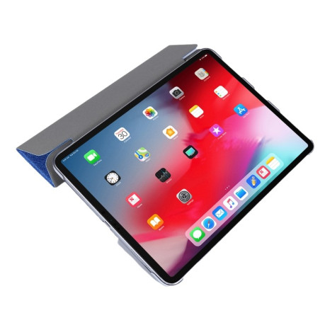 Чехол-книжка Silk Texture Three-fold на iPad Pro 12.9 (2021/2020) - черный