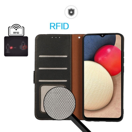 Чехол-книжка KHAZNEH Litchi Texture для Xiaomi Redmi Note 14 Pro 4G / 14 Pro+ 5G - черный