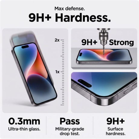 Оригінальне захисне скло 2 шт. Tech-Protect Glass SPY+ Privacy на iPhone 18 Pro Max
