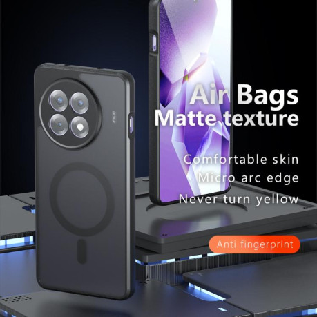 Протиударний чохол Armor MagSafe Precise Hole PC Hybrid для OnePlus 13R/Ace 5/Ace 5 Pro/5 Pro/13R Pro XL - чорний