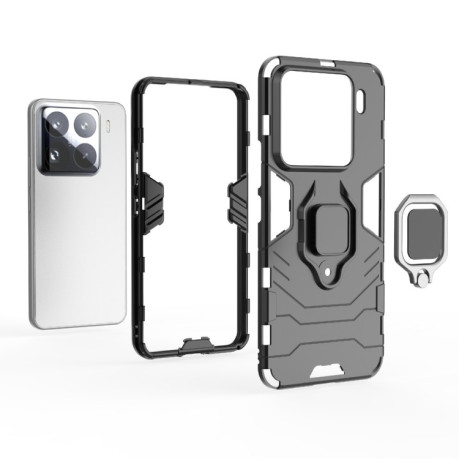 Противоударный чехол HMC 360 Degree Rotating Holder на Xiaomi 15 Pro - черный