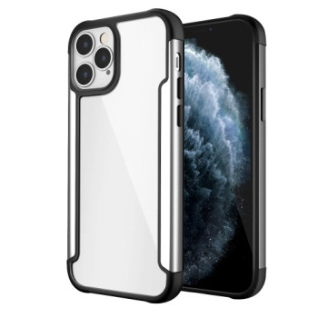 Противоударный чехол Iron Man Series на iPhone 12/12 Pro - серебристый