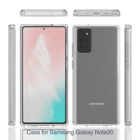 Акриловый противоударный чехол HMC на Samsung Galaxy Note 20 Ultra - серый