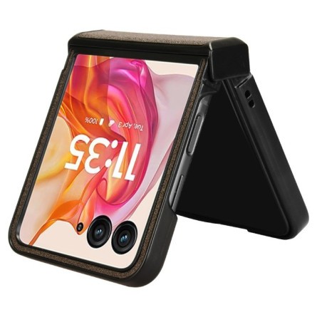 Протиударний чохол Sandskin Texture на Motorola Razr 50 Ultra - коричневий
