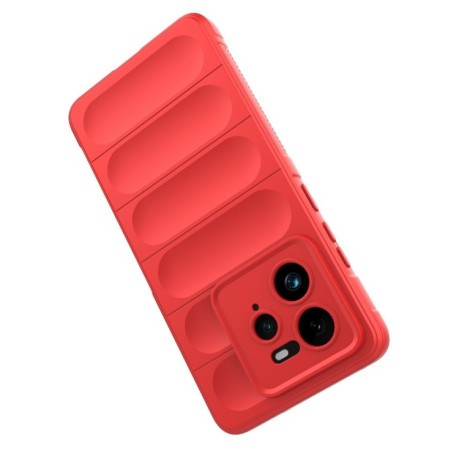 Силиконовый чехол Magic Flannel для Realme GT 7 Pro 5G - винно-красный