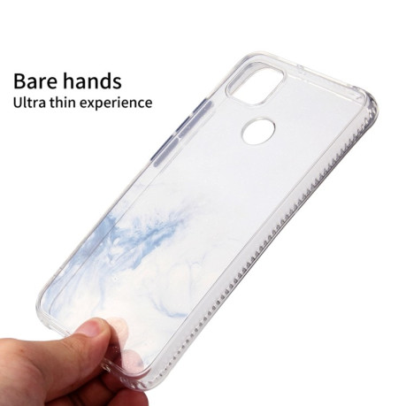 Протиударний чохол Marble Pattern Glittery Powder на Xiaomi Redmi 10A/9C - блакитний