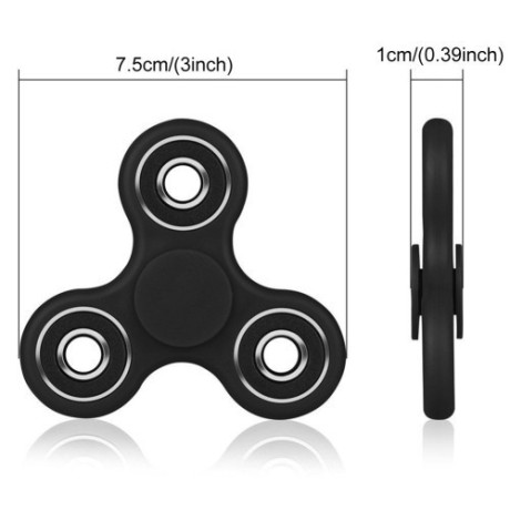 Металевий спіннер Чорний із сріблом Fidget Spinner ABS Black 1.5 хвилини обертання