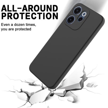 Силіконовий чохол Solid Color Liquid Silicone для OPPO Reno15 F / Reno15 FS 5G — чорний