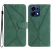 Чехол-книжка Stitching Embossed Leather на OPPO A6 Pro 4G / 5G Global — зелёный