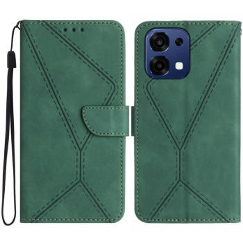 Чехол-книжка Stitching Embossed Leather на OPPO A6 Pro 4G / 5G Global — зелёный
