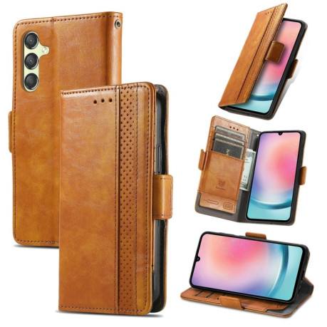 Чехол-книжка Dual-side Magnetic Buckle для Samsung Galaxy A35 - хаки