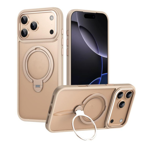 Противоударный чехол Double Ring MagSafe Magnetic Holder для iPhone 17 Pro - Bronze