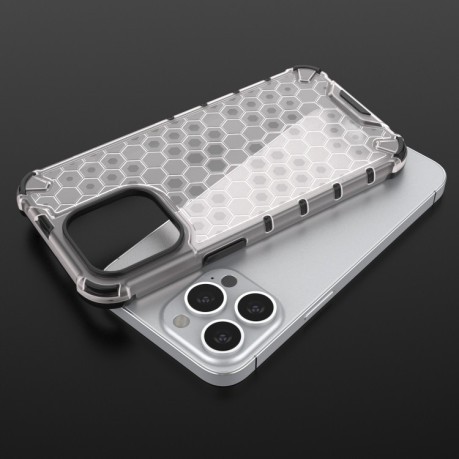Чохол протиударний Honeycomb на iPhone 14 - білий