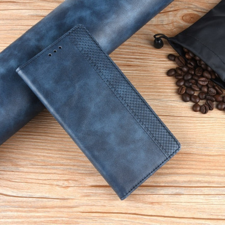 Чехол-книжка Magnetic Buckle Retro Crazy Horse Texture на Infinix Smart 8 - синий